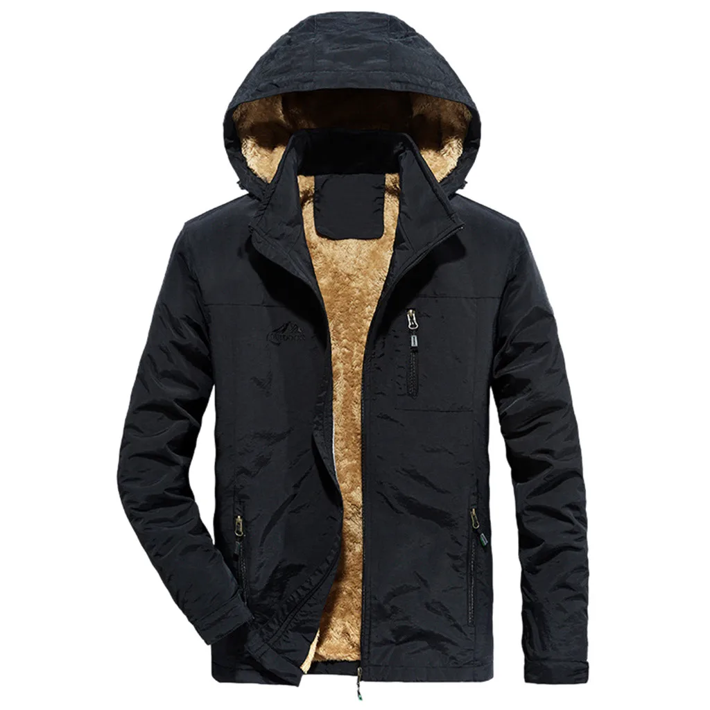 Мужская куртка с капюшоном SAGACE повседневная однотонная в армейском стиле осень