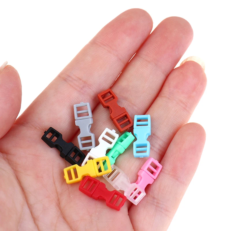 

10 Pcs 4mm Mini Buckle Tiny Doll Clothes Belt Buckles for DIY Doll Backpack Button Bracelet Strap Buckle Asseccories