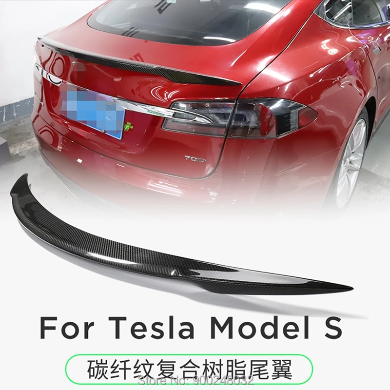 Спойлер для заднего крыла Tesla Model S 2015 2017 спойлер из углеродного волокна крыло