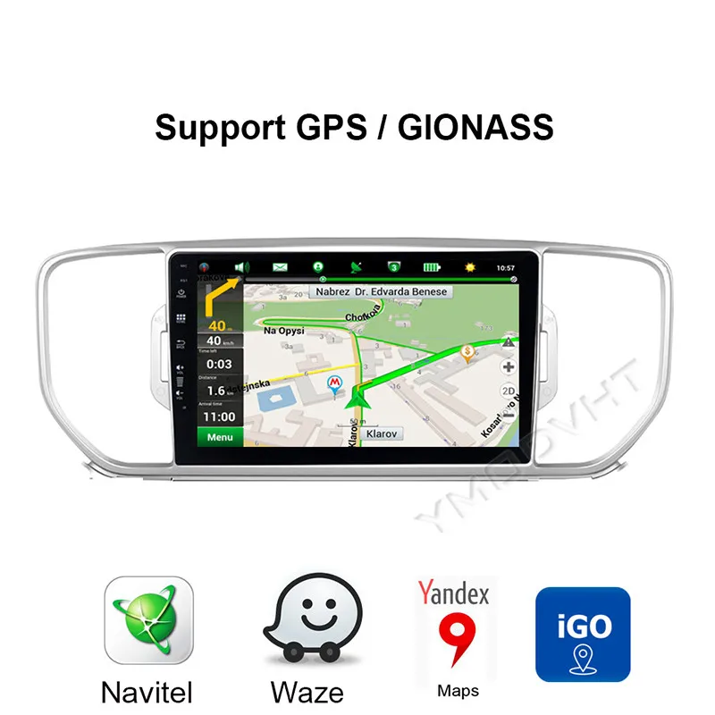 YMODVHT 9 дюймов 4 Гб + 64 ГБ Android 0 автомобильный DVD-радиоприемник для KIA KX5 Sportage 2016 2017 2018