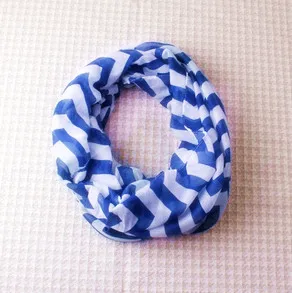 royal blue 16 цветов, шеврон, волнистый принт, бесконечный шарф, лето, весна, для девочек, петля, Детские кольца, шарфы, аксессуары для малышей, детский снуд - Цвет: royal blue