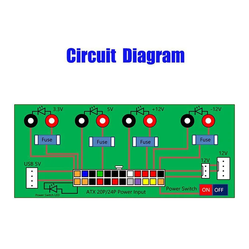 Компьютерный ПК блок питания Breakout адаптер модуль 24Pin ATX настольная плата ING SHIPPING| |