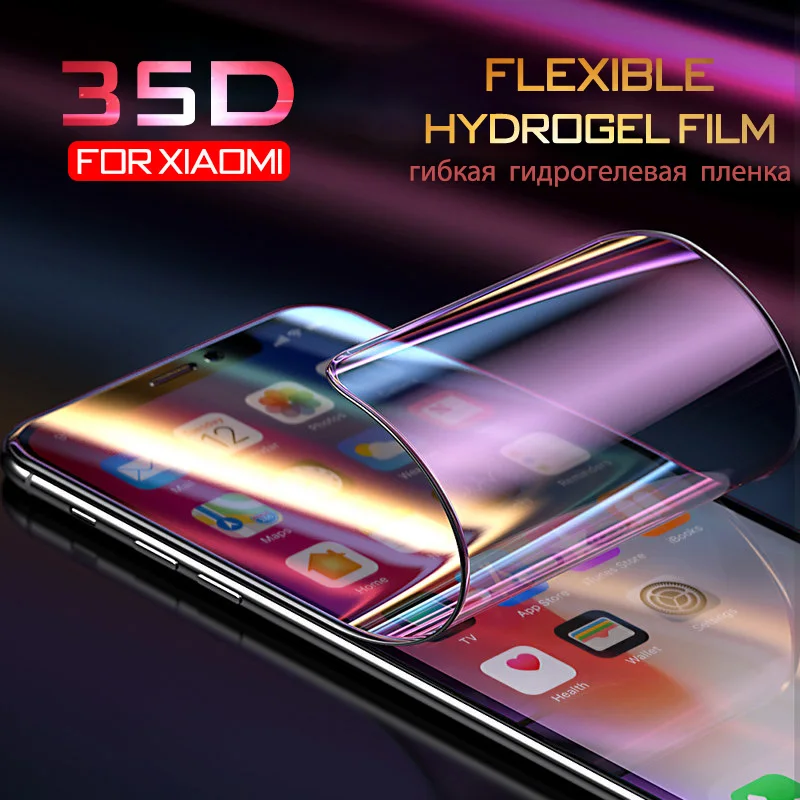 Гидрогелевая пленка с полным покрытием для xiaomi mi 9t pro защитная экрана cc9e 9x9 se 8 lite