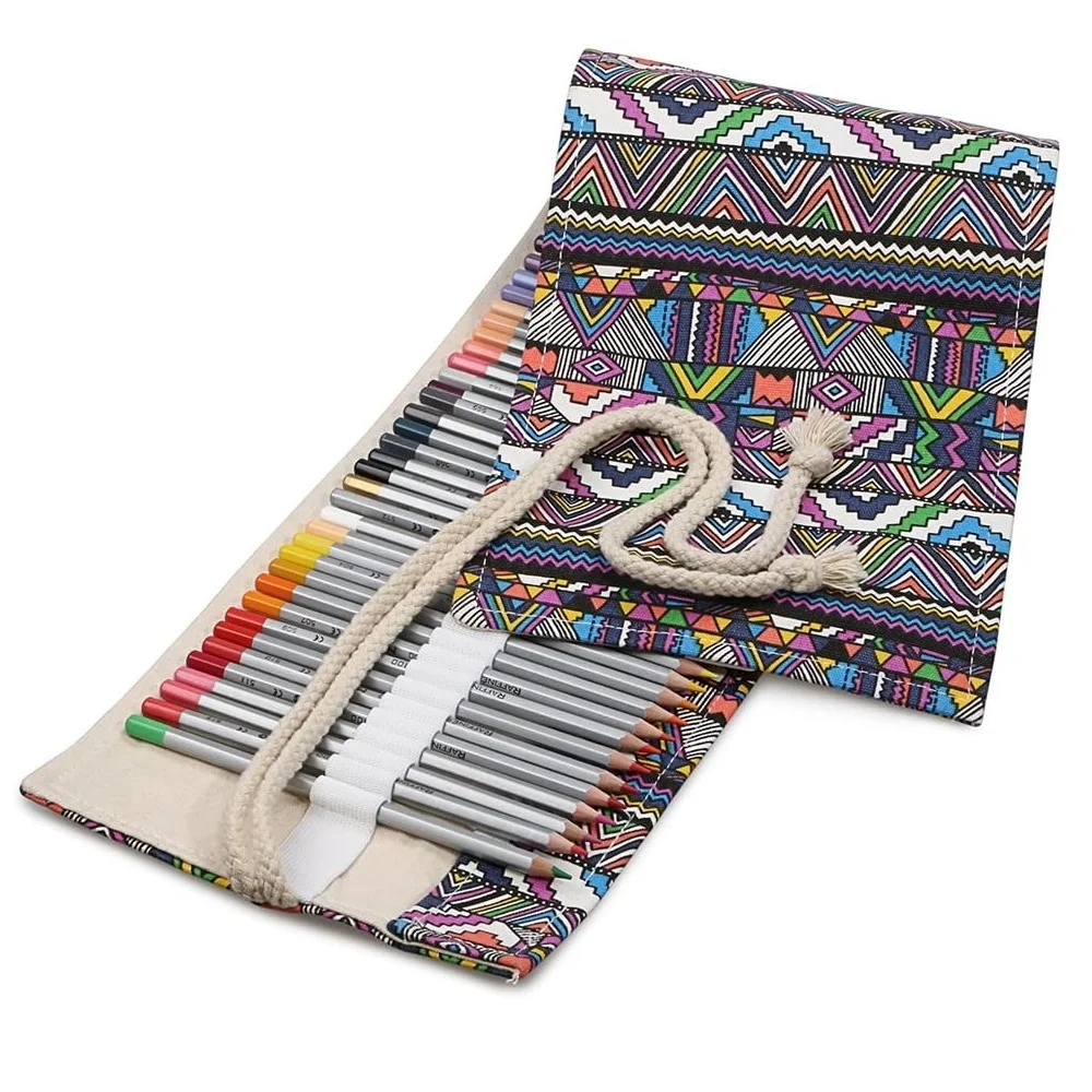 Сумка для карандашей в богемном стиле рулон тканевых складных рулонов с 36/48/72