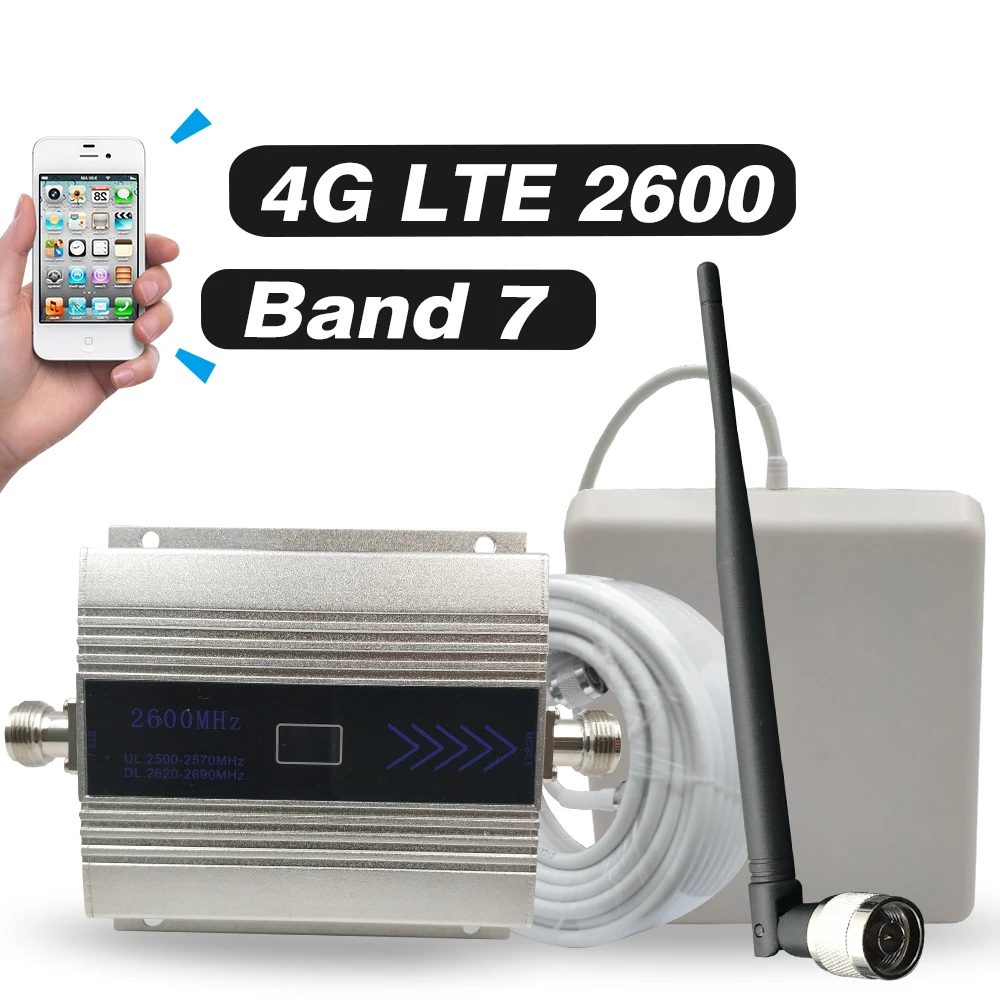 Усилитель сигнала 4G повторитель для сотового телефона с диапазоном 2600 (LTE Band 7) МГц