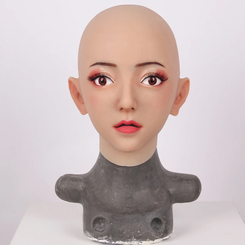 Силиконовая Реалистичная женская маска на голову для Хэллоуина танцев