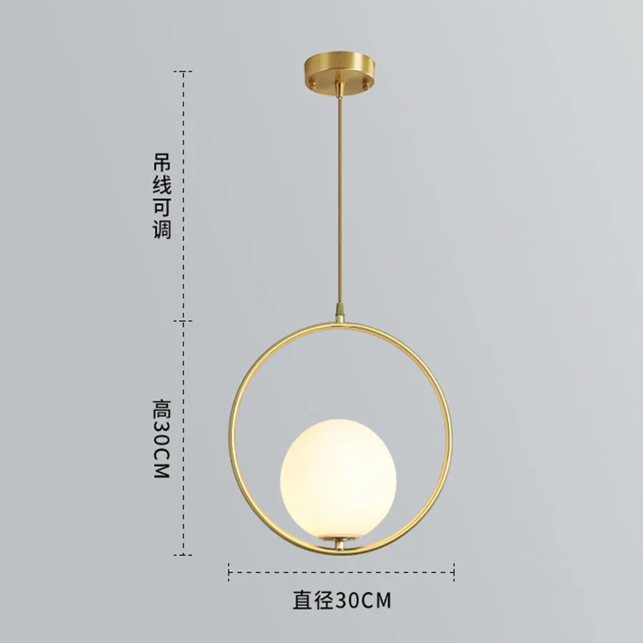 

Nordic Modern Pendant Lights Brass Glass Ball Hanging Light Living Room Dining Room Bar Cafe Ceiling Decoration Lamp