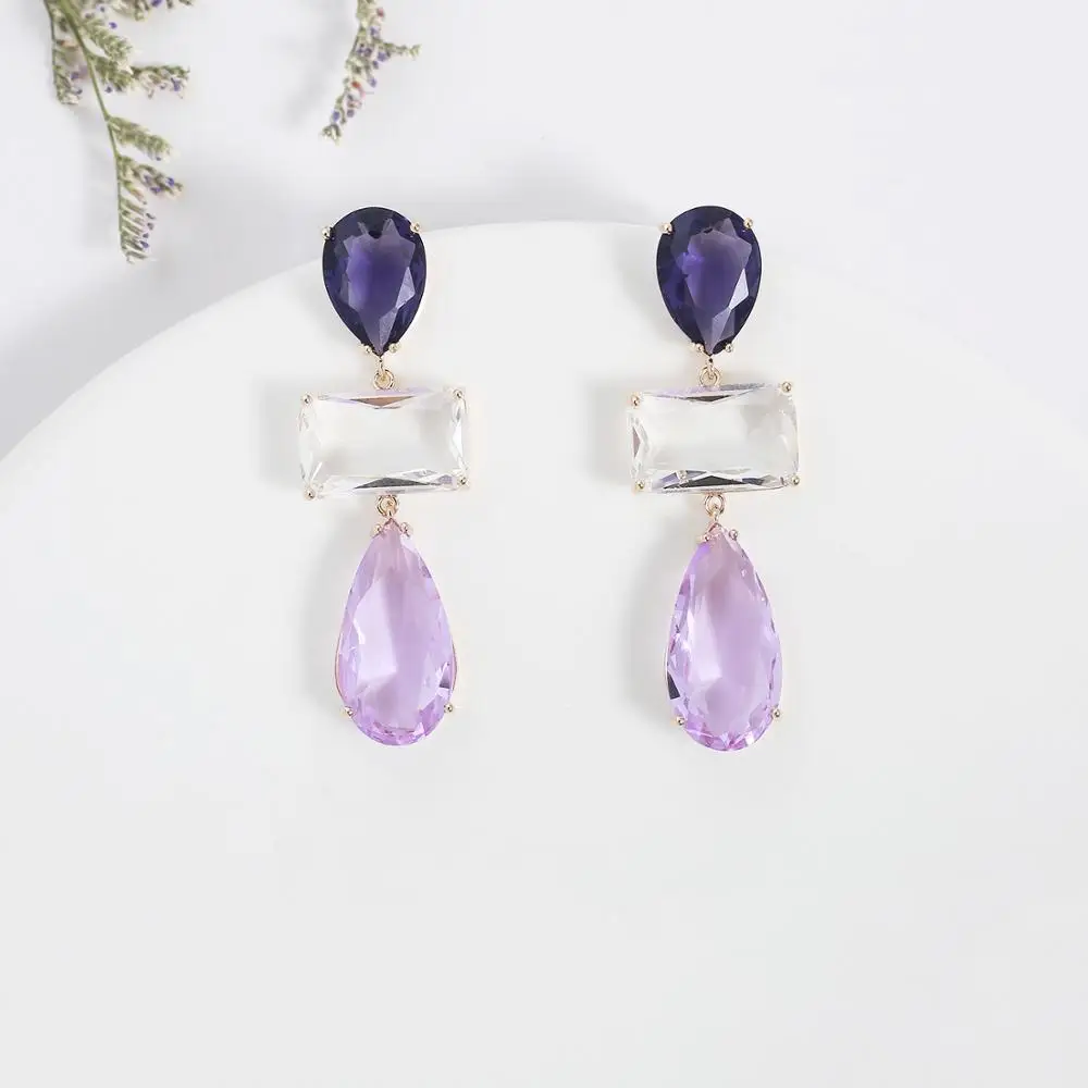 Cubic Zircon Drop Earrings for Wedding Crystals Dangle Earring Bride Women Girl Gift CE10906 | Украшения и аксессуары