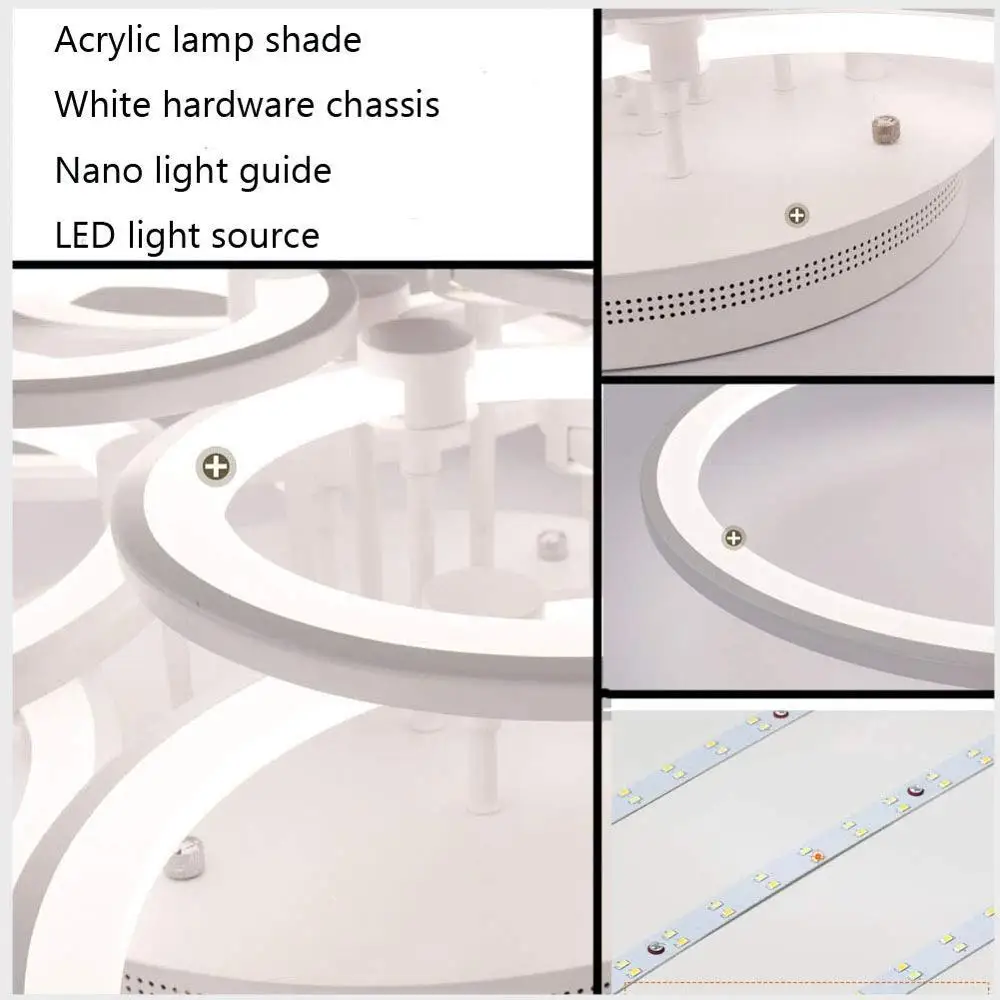 Потолочная люстра светодиодная с двойным свечением для гостиной спальни