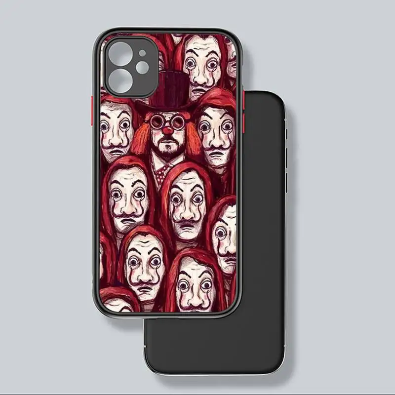 

Money Heist Phone Case For iphone 12 11 8 7 plus mini x xs xr pro max matte transparent cover