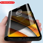 Чехол-книжка для Xiaomi Poco F3 X3 Pro, зеркальный, кожаный