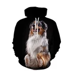 Толстовка в стиле немецкой овчарки, мужская толстовка с капюшоном в виде милой собаки, МужскаяЖенская толстовка с капюшоном, Модные топы для отдыха с 3d-дизайном на осень и зиму