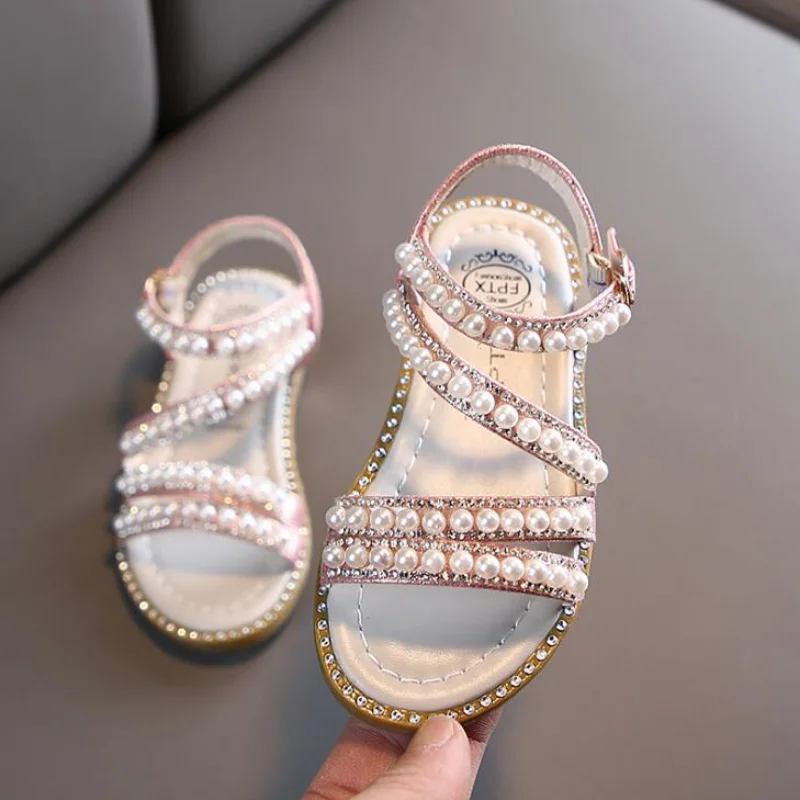 

Girl Sandals Summer Fashion Kids Baby Girls Bling Rhinestone Princess Single Sandals For Little Big Girl's Shoes women 2020