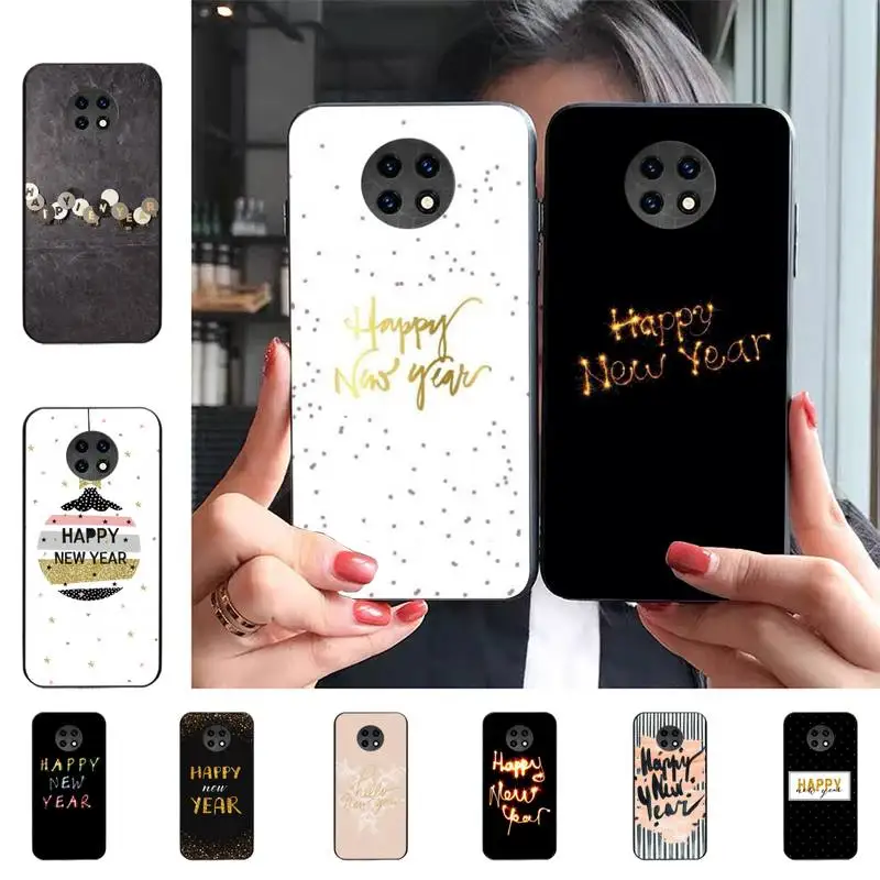 

Happy New Year Phone Case For Redmi 6 9 5 S2 K30 pro for Redmi 8 7 A note 5 5A 4X S2 Capa