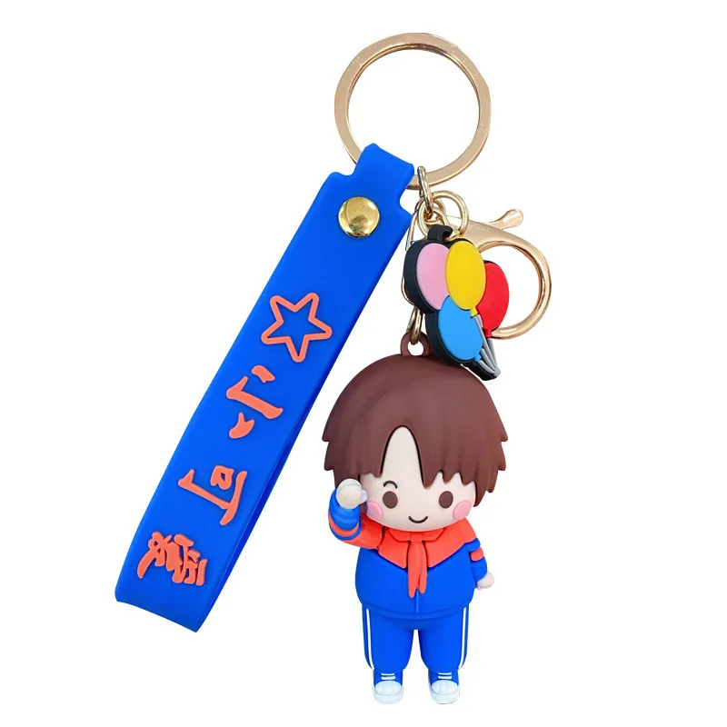 

2021 Fashion School Uniform Doll Keychains Fashion Bag Pendant Salutation Boy Girl Key Chain Bag Car Decoration Key Rings Gift