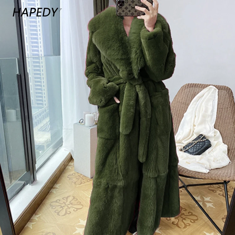 Парка женские меховые пальто 2021 Толстая зимняя верхняя одежда теплая длинная