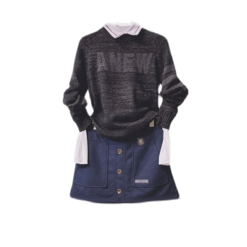 

Новинка женский свитер с длинным рукавом новинка осень/зима спортивный теплый вязаный свитер с круглым вырезом одежда для гольфа