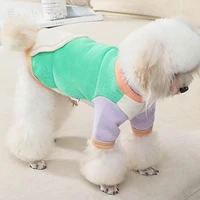 pet clothes stylish breathable round neck casual dogs cats long sleeve tops clothing for outdoor pet sweater pet shirt