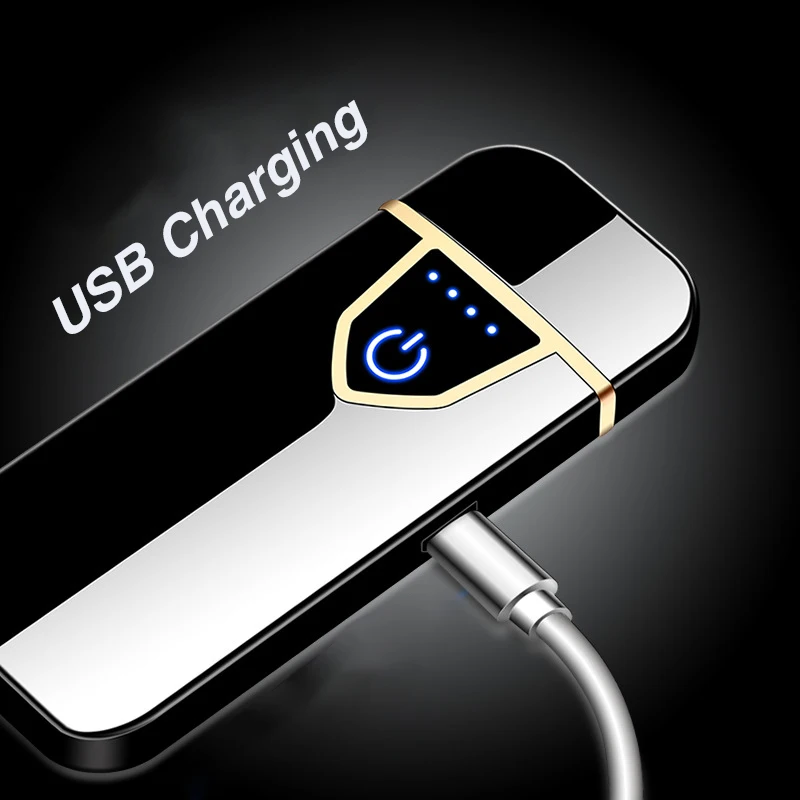 Сенсорный экран электронная зажигалка светодиодный Электрический плазменный