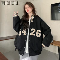 women jacket retro number embroidery baseball uniform 2021 new korean version ins street loose jacket jacket couples