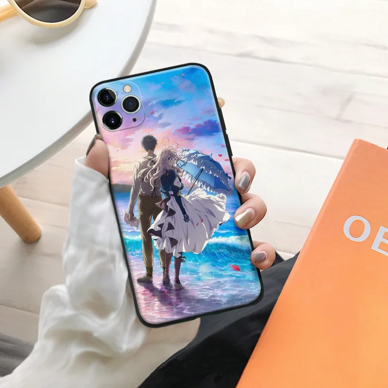 violet evergarden anime for iphone se 6 6s 7 8 plus x xr xs 11 pro max soft silicone phone case cover shell free global shipping