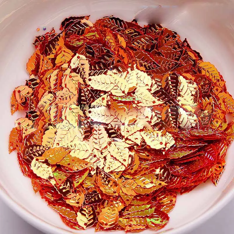 9 × 16 мм лист блестки Сделай Сам ручной работы Золотые жемчужные бусины