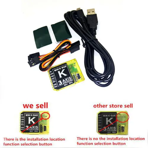 

KBAR 5.3.4PRO 3-Axis Gyro K8 Flybarless Stabilization for RC Helicopter
