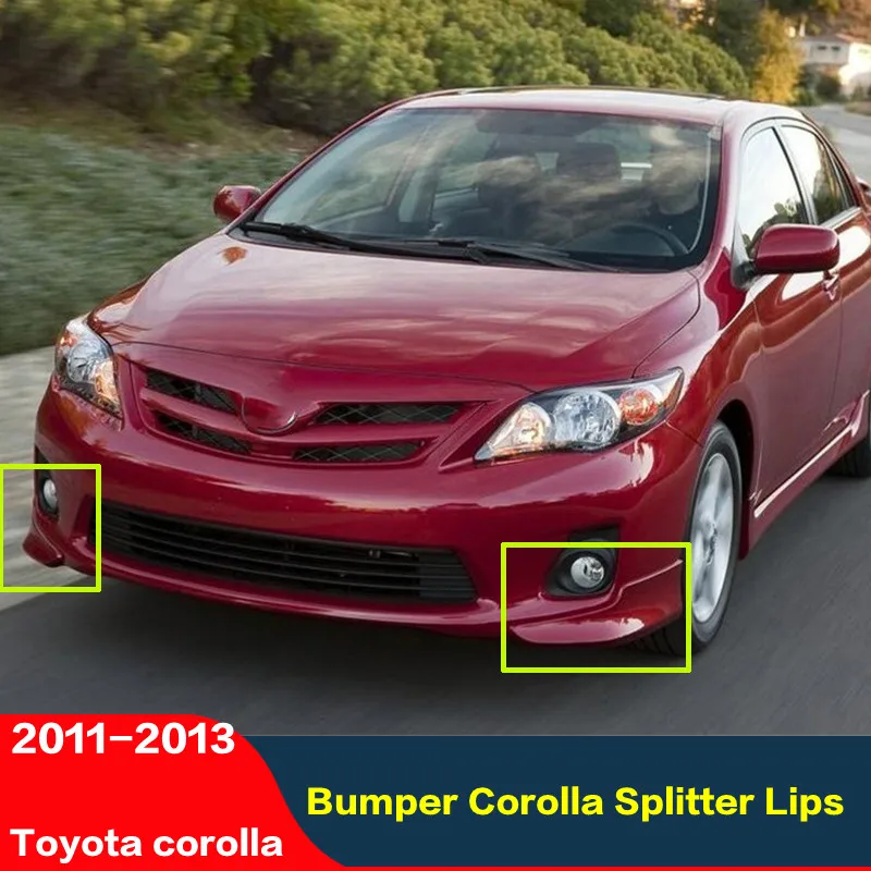 Сплиттер CEYUSOT для переднего бампера автомобиля 2 шт. губы Toyota Corolla 2011 2012 13 материал