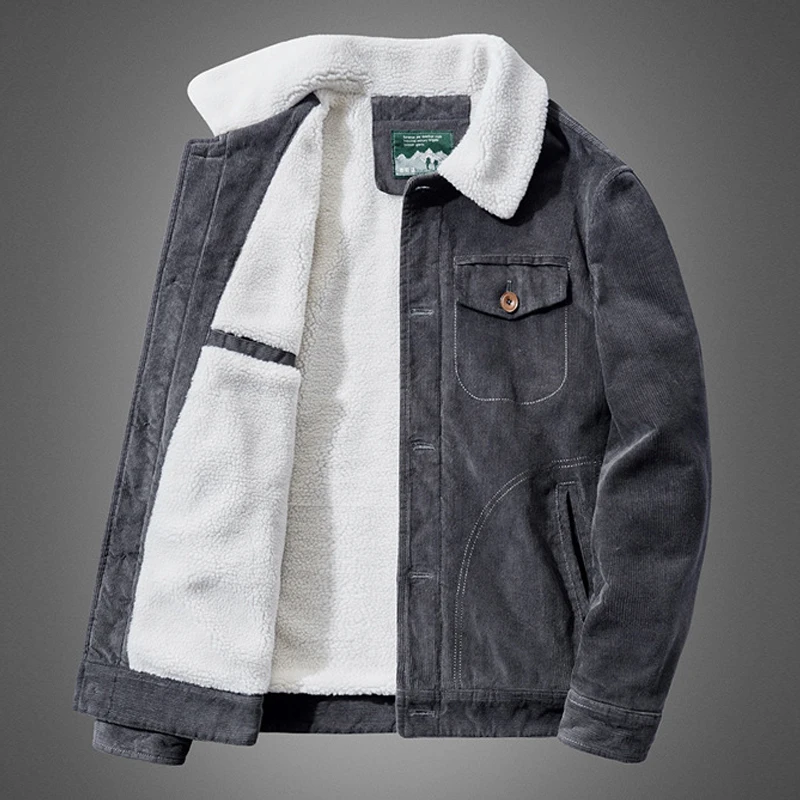 

Новинка, мужские зимние вельветовые куртки, теплое пальто, теплая верхняя одежда, одежда для мужчин, ветрозащитное пальто