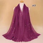 Лидер продаж, индивидуальный шарф, модная шаль из хлопка и льна, хиджаб, шарф, простой мусульманский женский шарф