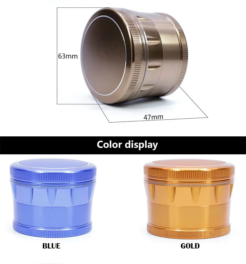 4 уровня измельчитель дробилка из алюминиевого сплава металлическая мельница