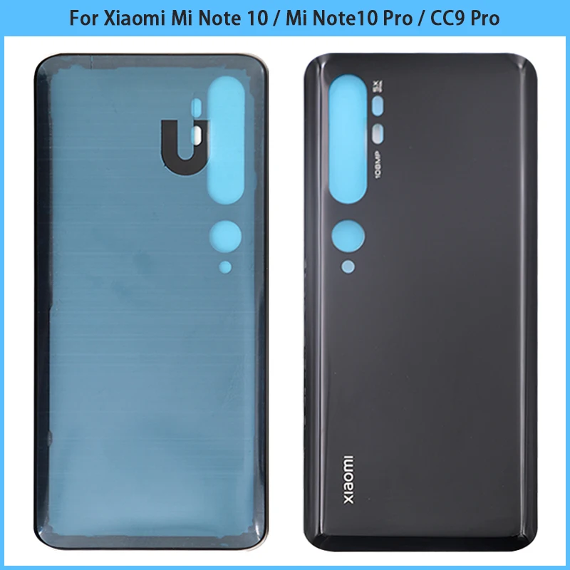 For Xiaomi Mi Note 10 Pro Battery Back Cover 3D Glass Panel Rear Door CC9 Note10 Housing Case Replace | Мобильные телефоны и