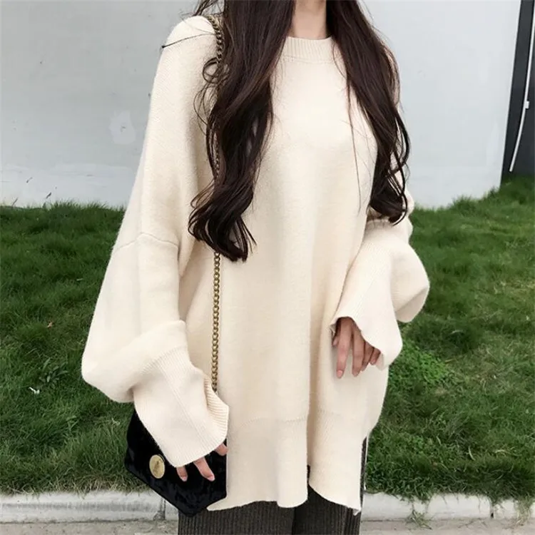 Новый 2021 осень-зима женские свитера в Корейском стиле Классические однотонные