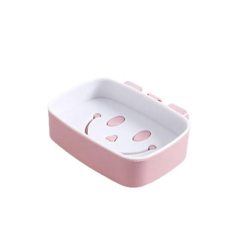 

Smiley face soap box creative bathroom soap holder, toilet soap box drain soap holder