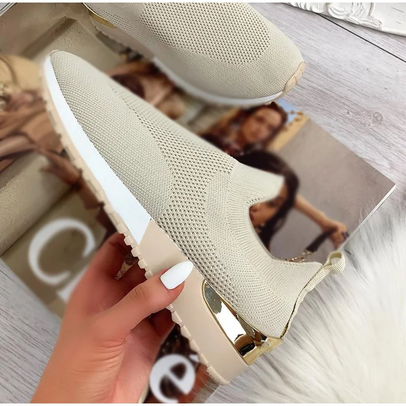 

Fashion Women's Sneakers 2021 Women's Sports Shoes Classics All-match Slip-on Breathable Mesh Walking Shoes Women's Adult