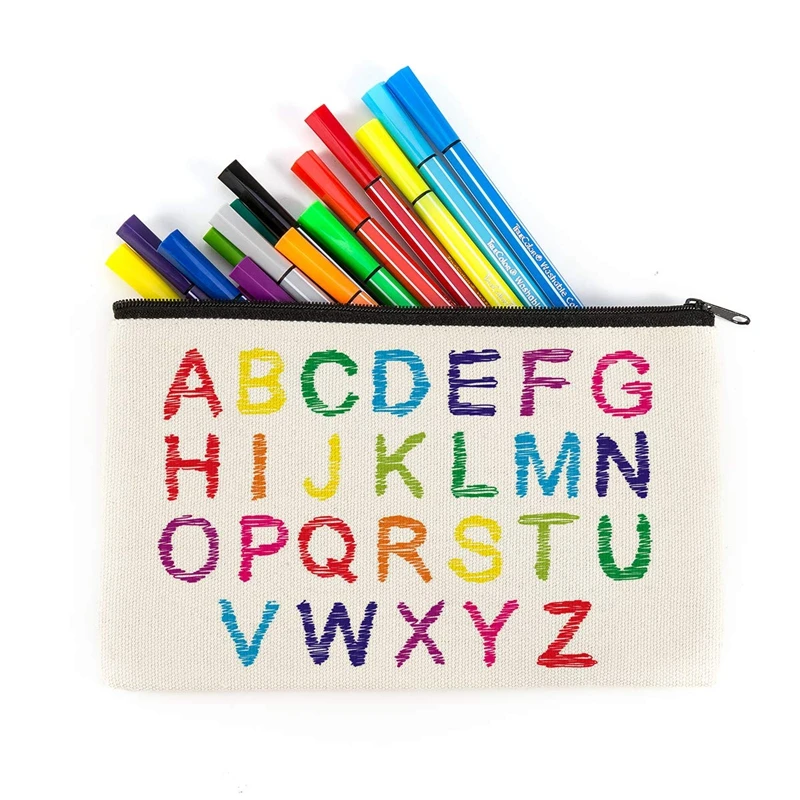 Набор из 12 парусиновые сумки с застежкой-молнией пустой DIY ремесло для