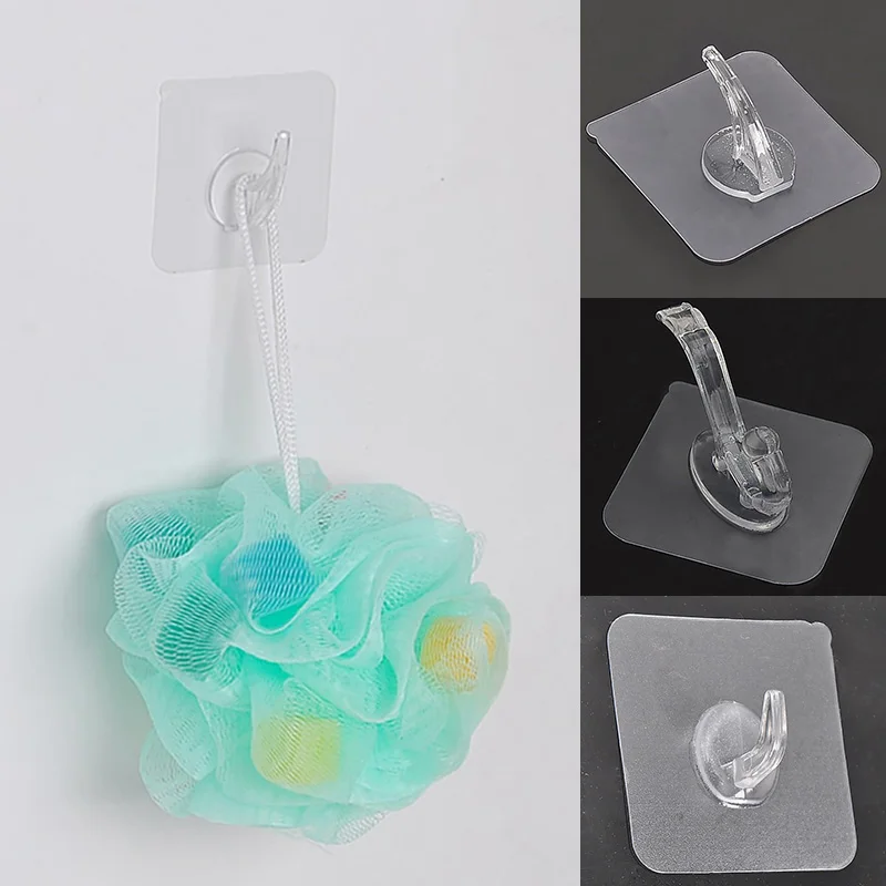 

1Pcs Transparent Hooks Adhesive Home Strong Wall Hooks Hanger Hooks Suction Cup Sucker Storage Holder for Kitchen Bathroom