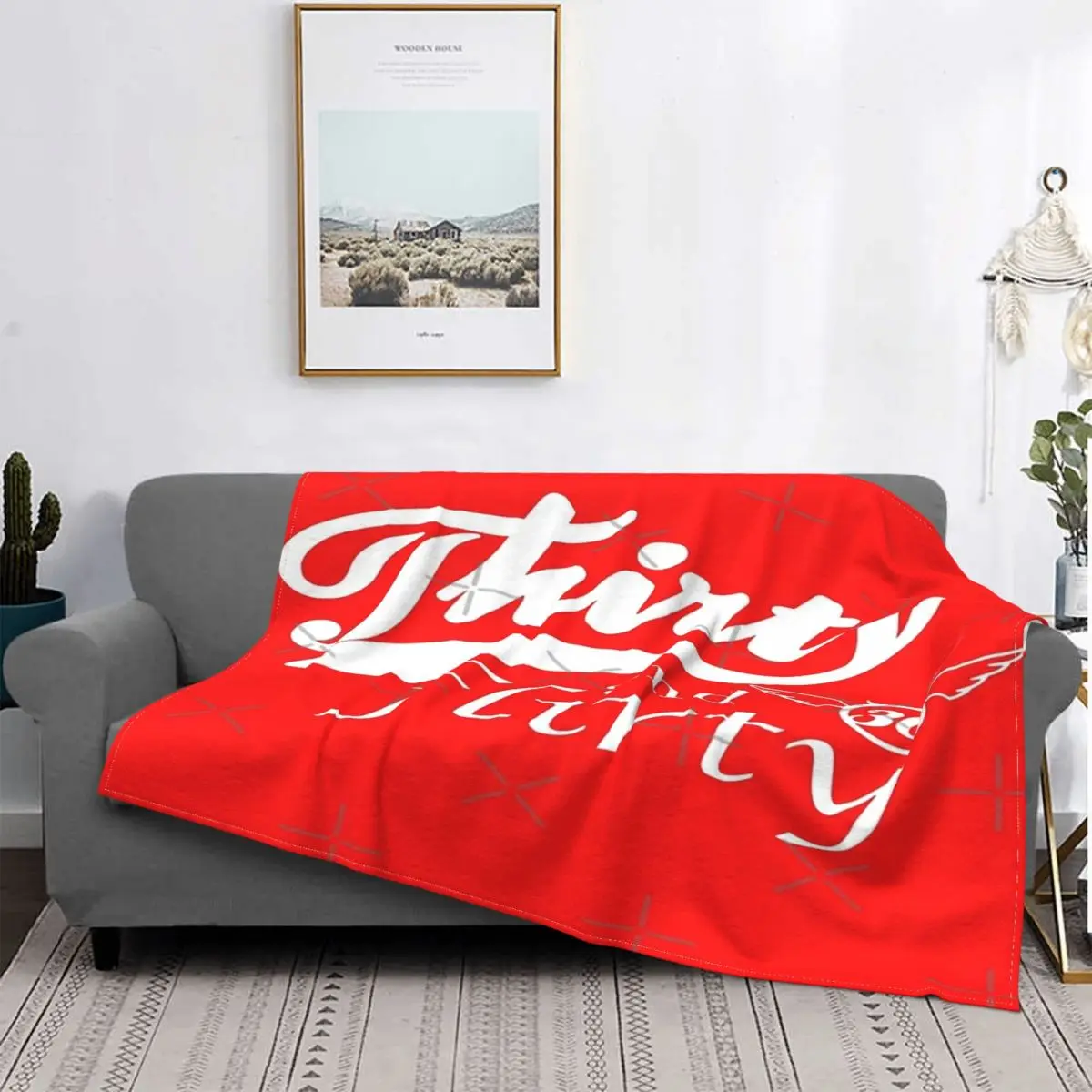 

Thirty And Flirty 1 manta, colcha, cama, alfombra a cuadros, Picnic, manta de lana a cuadros, manta para niños