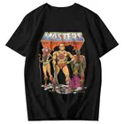 Футболка He-Man And The Masters Of The Universe с аниме, мужские футболки, 100% хлопковая футболка, скелет с коротким рукавом в 80-х годах She-Ra футболка Beast