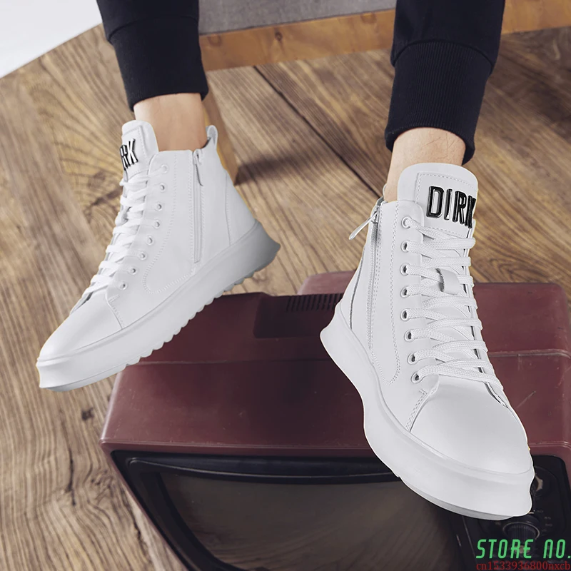 Beli Sepatu Kasual Sneakers Atas Tinggi Pria Untuk Pria Berperedam Kejut Sepatu Kualitas Baik Sepatu Bot Pergelangan Kaki Pria Hijau Sejuk Sol Kokoh
