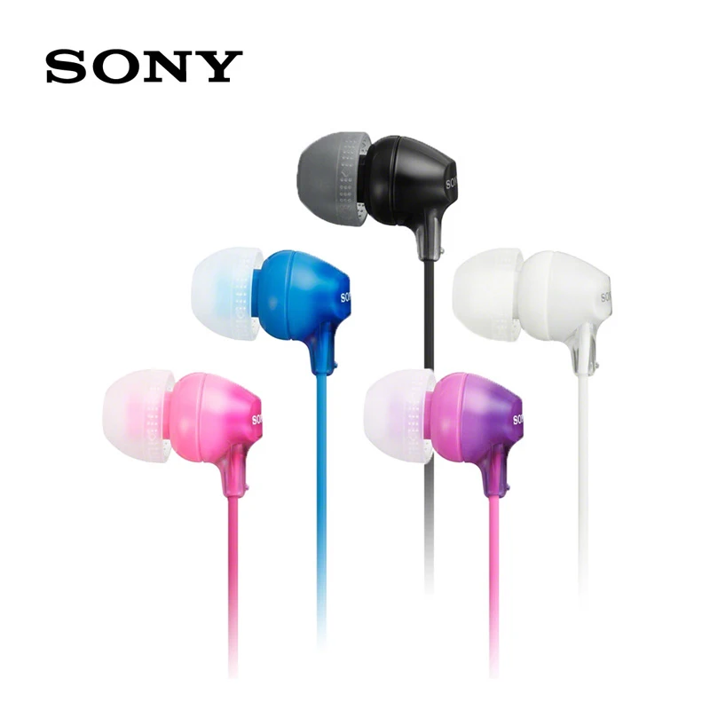 Оригинальные Проводные стереонаушники Sony MDR-EX15AP 3 5 мм гарнитура с сабвуфером