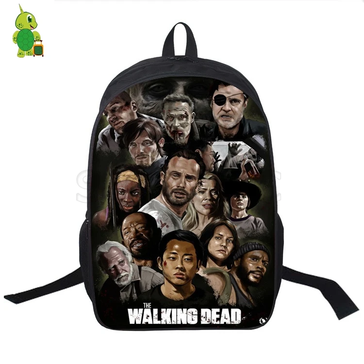 6 Рюкзак The Walking Dead для женщин и мужчин, дорожный рюкзак Rick Grimes, рюкзак для ноутбука с рисунком, школьная сумка для мальчиков и девочек - Цвет: 6