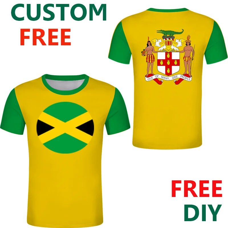 Jamaica футболки на заказ для мужчин спортивный топ Бесплатная DIY Настроить страна jm