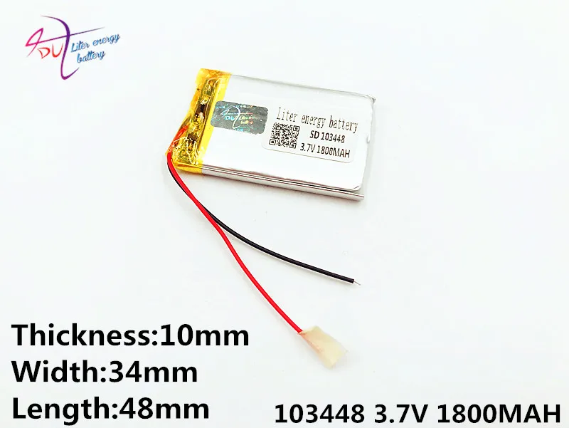 3 7 V 1800 mAH 103448 PLIB полимерный литий ионный/литий ионный аккумулятор для GPS mp3 mp4 mp5 dvd