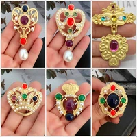 new arrival european pearl crown style brooches for women baroque jewelry brooch pin vintage fashion coat accessories
