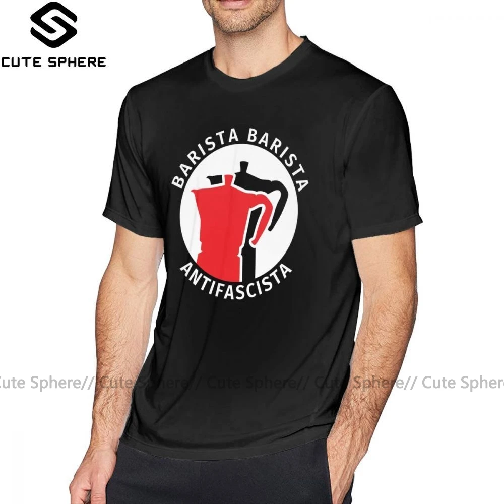 Футболка Antifa футболка бариста антифаски 100 хлопок с коротким рукавом симпатичная