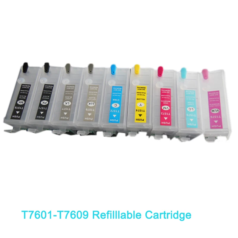 Многоразовые чернила Vilaxh для Epson P600 T7601 T7602 T7603 T7604 T7605 T7606 T7607 T7608 T7609|Чернильные