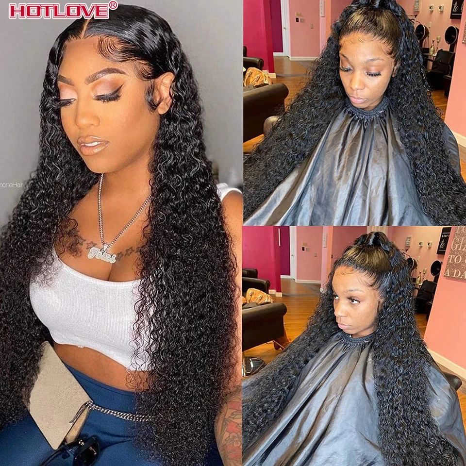 

28 30 Inch Deep Wave 13x4 Lace Front Human Hair Wigs For Black Women Brazilian Water Wave Lace Frontal Wig