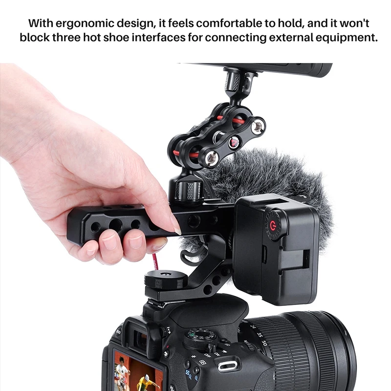 R005 Dslr камера с верхней ручкой металлическое Крепление для холодного башмака