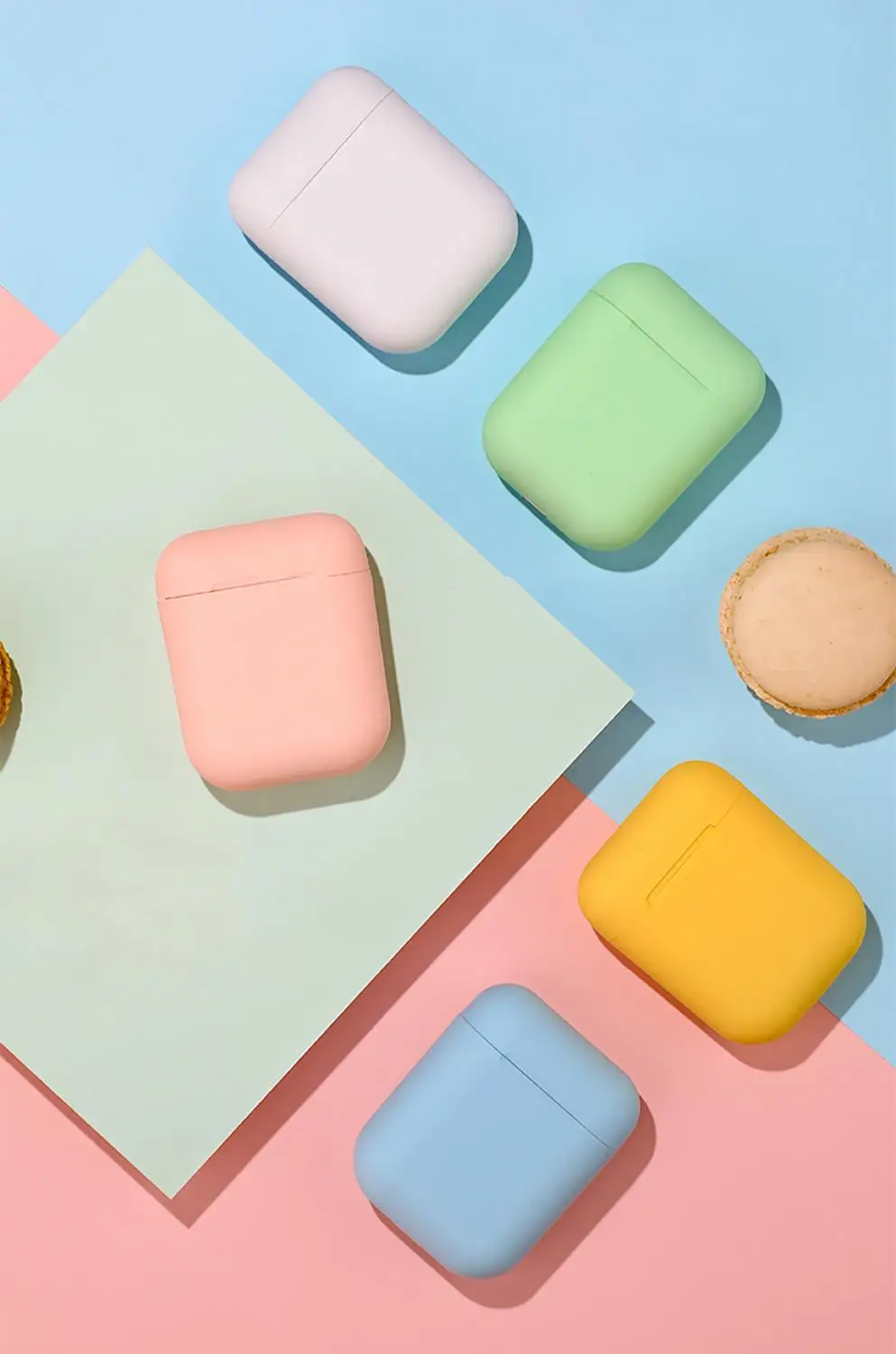 Беспроводные наушники Macaron i12 tws Bluetooth 5 0 оригинальные inpods 12 Touch Pop up True Mini вкладыши
